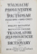 TALMACIU PRONUNTATOR SI DICTIONAR ENGLEZ  - ROMAN SI ROMAN  - ENGLEZ , 1914, PREZINTA URME DE UZURA *