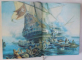 THE HISTORY OF THE RUSSIAN NAVY by VLADIMIR Y. GRIBOVSKY , illustration SERGEY B . VESELOV , EDITIE BILINGVA RUSA - ENGLEZA ,  1996