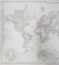 THE WORLD ON MERCATOR 'S PROJECTION by G.H. SWANSTON , HARTA , SECOLUL XIX
