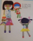 THREE LITTLE GIRLS, ILUSTRATII de ZHU XINJIAN, 1987