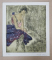 TIBERIU NICORESCU ( 1927 -1995 ) , BALERINA , GRAVURA PE METAL COLORATA MANUAL , EXEMPLAR DE AUTOR