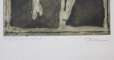 TIBERIU NICORESCU ( 1927 - 1995 )  NUD IN PEISAJ , GRAVURA PE METAL , COLORATA MANUAL , EXEMPLAR DE AUTOR