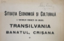 TRANSILVANIA , BANATUL , CRISANA SI MARAMURASUL - CU O HARTA ETNOGRAFICA de VAL. POPA si N. ISTRATE - BUCURESTI, 1915