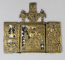 Triptic de calatorie din bronz, decorat cu email policrom, Rusia, sfarsit de sec. XIX