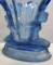 Vaza din sticla, Art Deco, decorata cu nuduri feminine ,Secol XX