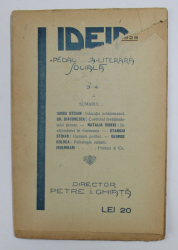 IDEIA  PEDAGOGICA - LITERARA - SOCIALA - ORGAN DE PUBLICITATE AL ASEZAMANTULUI CULTURAL 'SCOALA ROMANA ' , ANUL VIII , NO. 3-4 , MARTIE - APRILIE 1928 , COPERTA FATA CU LIPSURI *