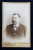 BARBAT POZAND IN STUDIO  - FOTOGRAFIE TIP C.D.V. , MONOCROMA, LIPITA PE CARTON , PE HARTIE LUCIOASA , CCA. 1900
