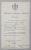 BREVET  DE ACORDARE A  ORDINULUI   ' COROANA ROMANIEI  '  CU SPADE IN GRAD DE CAVALER  , PENTRU DEVOTAMENT IN RAZBOIUL CONTRA RUSIEI SOVIETICE , ACORDAT LA 13 SEPTEMBRIE 1943