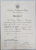 Brevet 'Rasplata Muncii pentru 25 ani in serviciul Statului', 1941