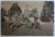 CERCETASI ROMANI IN FATA CORTURILOR , CARTE POSTALA ILUSTRATA , MONOCROMA, CIRCULATA , DATATA 1917