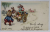' CHRISTOS A INVIAT ! ' , CARTOLINA FORMAT C.D.V. , FELICITARE DE PASTE , IEPURASI SI OUA VOPISTE  , 1943