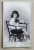 COPIL  PE SCAUN , IN STUDIO , FOTOGRAFIE C.D.V. , FOTOGRAF W. OPPELT , BUCURESTI ,  SFARSITUL SEC. XIX