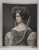 DOAMNA CU PALARIE IN COSTUM DE EPOCA , LITOGRAFIE MONOCROMA de J. MELCHNER , SECOLUL XIX