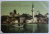 EXPOZITIA NATIONALA 1906 , BUCURESTI ,TURNUL VLAD TEPES ,  PAVILIOANELE DOBROGEI SI AL PESCARIILOR , CARTE POSTALA ILUSTRATA , POLICROMA , CIRCULATA , INCEPUT DE SECOL XX