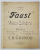 ' FAUST ' , VALSE CELEBRE POUR PIANO  par CH. GOUNOD , CCA. 1900 , PARTITURA