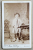 FETITA POZAND LANGA BIROU , FOTOGRAFIE C.D.V. , FOTOGRAF MARIE SZOLLOSY , BUCURESTI , SFARSITUL SEC. XIX