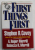 FIRST THINGS FIRST by STEPHEN R. COVEY ...REBECCA R. MERRILL , 1994