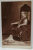 FOTO BUZDUGAN , BUCURESTI ,  DOAMNA IN FOTOLIU STIL BRANCOVENESC , FOTOGRAFIE TIP CARTE POSTALA , ANII '20