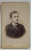 FOTOGRAF A. BASCHTA . VIENA , TANARA CU CRAVATA , FOTOGRAFIE C.D.V , CCA. 1900