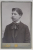 FOTOGRAF ALFRED BRAND , SINAIA , BARBAT CU MUSTATA , FOTOGRAFIE TIP CABINET , DATATA 1907