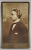 FOTOGRAF CRAIOVA , PORTRETUL UNUI DOMN CU PAPION , FOTOGRAFIE C.D.V. , INCEPUTUL SEC. XX