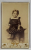FOTOGRAF D. HEITLER , CRAIOVA , FETITA IN STUDIO , FOTOGRAFIE C.D.V. , DATATA 1892 PE VERSO