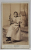 FOTOGRAF D. HEITLER , CRAIOVA , TANARA PE LEAGAN , IN STUDIO , FOTOGRAFIE C.D.V. , CCA. 1900