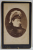 FOTOGRAF E. PESHY , BUCURESTI , TANARA CU PALARIE CU PENE , FOTOGRAFIE C.D.V. , SFARSITUL SEC. XIX