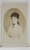 FOTOGRAF FRANZ DUSCHEK , BUCURESTI , TANARA CU ROCHIE ALBA , FOTOGRAFIE TIP C.D.V. , SFARSITUL SEC .XIX, MEDALION IN RELIEF, EMBOSATA