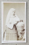 FOTOGRAF FRANZ DUSCHEK , BUCURESTI , TANARA IN PORT POPULAR , CU ULCIORUL , FOTOGRAFIE TIP C.D.V. , SFARSITUL SEC. XIX