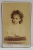 FOTOGRAF FRANZ MANDY , BUCURESTI, FETITA CU ROCHITA ALBA , FORMAT C.D.V. , CCA. 1900
