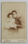 FOTOGRAF FRANZ MANDY , BUCURESTI , MAMA CU FETITA IN STUDIO , FOTOGRAFIE TIP C.D.V. , SFARSITUL SEC. XIX