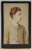FOTOGRAF FRANZ MANDY , BUCURESTI , TANAR CU MUSTATA , FOTOGRAFIE C.D.V. , SFARSIT DE SECOL XIX