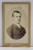 FOTOGRAF FRANZ MANDY , TANAR , SEMIPROFIL , FOTOGRAFIE TIP C.D.V. , SFARSITUL SECOLULUI XIX