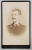 FOTOGRAF LOUIS , BUCURESTI , TANAR IN UNIFORMA POSTEI ROMANE , FOTOGRAFIE C.D.V. , SFARSITUL SEC. XIX