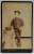 FOTOGRAF M. SCHWARZ , BUCURESTI , COPIL CU SAPCA DE MARINAR IN STUDIO , FOTOGRAFIE FORMAT C.D.V. , SFARSITUL SEC. XIX