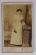 FOTOGRAF P.T. FACIROV , BUCURESTI , FOTOGRAFIE C.D.V. , TANARA CU ROCHIE ALBA , SFARSITUL SEC. XIX