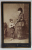 FOTOGRAF T. BAHRYNOWICZ , CERNAUTI , MAMA CU BAIETELUL IN STUDIO , FOTOGRAFIE C.D.V. , SFARISTUL SEC. XIX