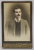 FOTOGRAFIA MODERNA  J. M. SEFCENCO , CONSTANTA  , BARBAT  IN COSTUM CU VESTA , FOTOGRAFIE CABINET , SFARSITUL SEC. XIX