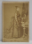 FOTOGRAFIE C.D.V. , FOTOGRAF A.D. REISLER , BUCURESTI , DOAMNA CU ROCHIE SI TRENA , SECOLUL XIX