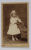 FOTOGRAFIE C.D.V. , STUDIO JOSEPH BILGERI , LINDAU , FETITA CU ROCHITA ALBA , SFARSITUL SEC. XIX