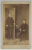 FOTOGRAFIE C.D.V. , STUDIO K.F. ZIPSER , BUCURESTI, DOI TINERI , SFARSITUL SEC. XIX