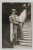 GOVORA , BARBAT POZAND PE TREPTE , CARTE POSTALA , 1921