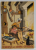 L 'ALOSE DE LOIRE GRILEE  , CARTE POSTALA ILUSTRATA , LITOGRAFIE SEMNATA JEAN PARIS , CU RETETA  CULINARA PE VERSO , TEXT IN LB. FRANCEZA ,  1946