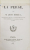LA PERSE par M. LOUIS DUBEX - PARIS, 1841