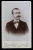 PORTRETUL UNUI DOMN CU PAPION SI OCHELARI , FOTOGRAFIE DE R. HABERSTUMPF , TARGOVISTE , TIP C.D.V. , LIPITA PE CARTON , CCA . 1900