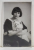 PRINCIPESA ILEANA CU UN CATELUS ALB , FOTOGRAFIE TIP CARTE POSTALA , STUDIO JULIETTA