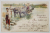 SALUTARI DIN ROMANIA , TARANI TRECAND  RAUL CU CARUL TRAS DE BOI , CARTE POSTALA ILUSTRATA , CROMOLITOGRAFIE , CLASICA , DATATA  1898, EXPEDIATA DIN PLOIESTI