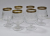Sase pahare pentru coniac, cristal din aur coloidal, Secol XX