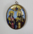 SF. IOCOV, DIMITRIE, FACATORI DE MINUNI, ROSTOV - ICOANA DE CALATORIE PICTATA PE EMAIL, CCA 1900